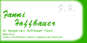 fanni hoffbauer business card